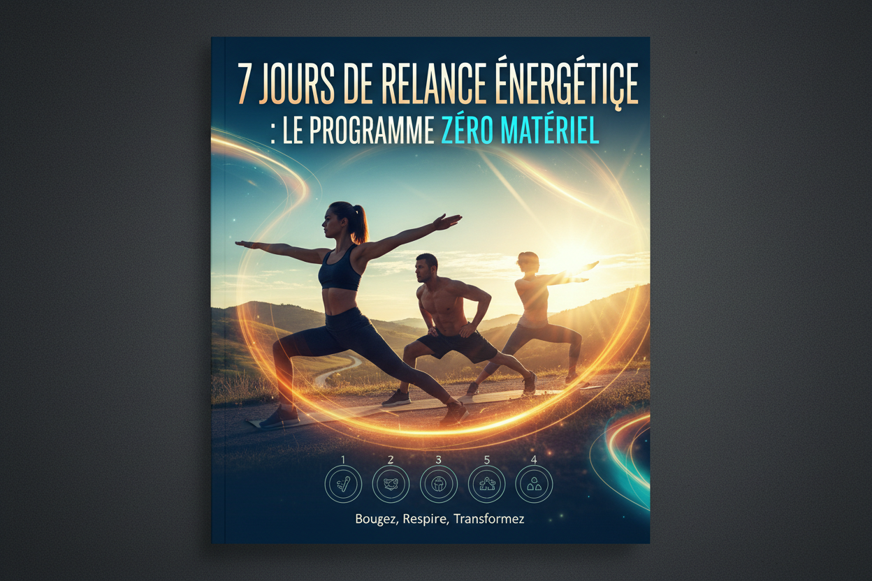 E-book #2 : Le Pilier Exercices et Mouvement
Titre : "7 Jours de Relance Énergétique : Le Programme Zéro Matériel"